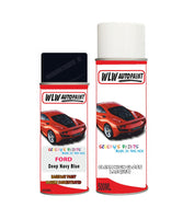 ford galaxy deep navy blue aerosol spray car paint can with clear lacquer