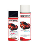 ford fiesta deep navy blue aerosol spray car paint can with clear lacquer