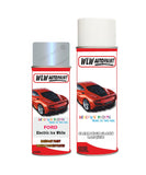 ford kuga electric ice white aerosol spray car paint can with clear lacquer