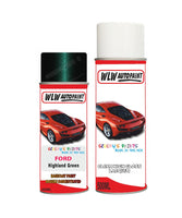 ford ranger highland green aerosol spray car paint can with clear lacquer