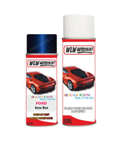 ford edge kona blue aerosol spray car paint can with clear lacquer