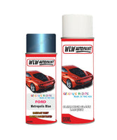 ford ka metropolis blue aerosol spray car paint can with clear lacquer