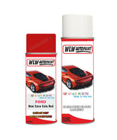 ford galaxy new coca cola red 2000 aerosol spray car paint can with clear lacquer