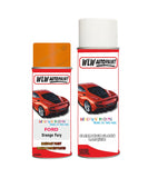 ford focus orange fury aerosol spray car paint can with clear lacquer