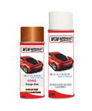 ford transit orange glow aerosol spray car paint can with clear lacquer