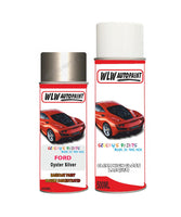 ford ka oyster silver aerosol spray car paint can with clear lacquer