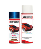 ford ranger pacific blue aerosol spray car paint can with clear lacquer