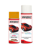 ford transit saffron yellow aerosol spray car paint can with clear lacquer