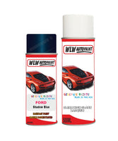ford galaxy shadow blue aerosol spray car paint can with clear lacquer