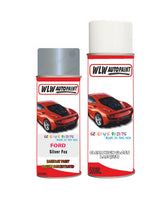 ford fiesta silver fox aerosol spray car paint can with clear lacquer