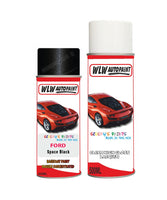 ford galaxy space black aerosol spray car paint can with clear lacquer