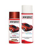 ford mondeo tango dynamic red aerosol spray car paint can with clear lacquer