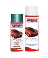 ford fiesta verdigris aerosol spray car paint can with clear lacquer