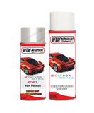ford mondeo white platinum aerosol spray car paint can with clear lacquer