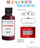 Paint For Acura Vigor Garnet Red Code R91P Touch Up Scratch Stone Chip Repair