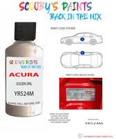 Paint For Acura Rl Golden Opal Code Yr524M Touch Up Scratch Stone Chip Repair