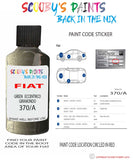 Paint For Fiat/Lancia 500 Verde Eccentrico Giramondo Code 370 A Touch Up Paint