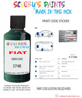 Paint For Fiat/Lancia Panda Verde Loden Code 374B Car Touch Up Paint