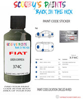 Paint For Fiat/Lancia Panda 4X4 Verde Sorpresa Code 374C Car Touch Up Paint