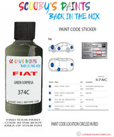 Paint For Fiat/Lancia Panda Verde Sorpresa Code 374C Car Touch Up Paint