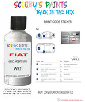 Paint For Fiat/Lancia 500 Grigio Argento Vivo Code Ws2 Car Touch Up Paint