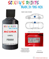 Paint For Acura Rdx Gunmetal Code Pb88M Touch Up Scratch Stone Chip Repair