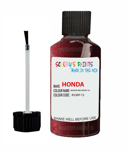 honda accord basque red code r530p 15 touch up paint 2007 2012 Scratch Stone Chip Repair 