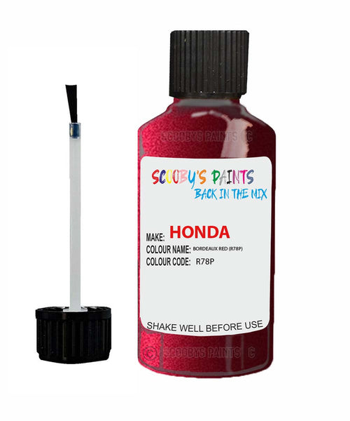 honda crv bordeaux red code r78p touch up paint 1990 2003 Scratch Stone Chip Repair 