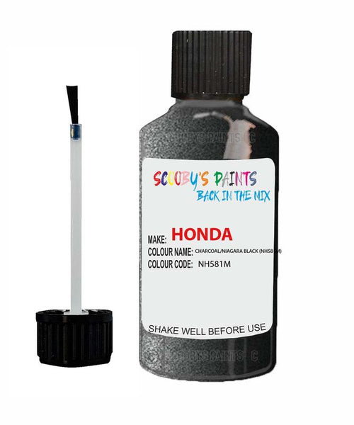 honda concerto charcoal niagara black code nh581m touch up paint 1993 1995 Scratch Stone Chip Repair 