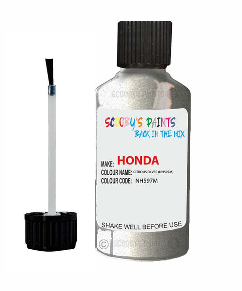 honda integra citrous silver code nh597m touch up paint 1996 2002 Scratch Stone Chip Repair 