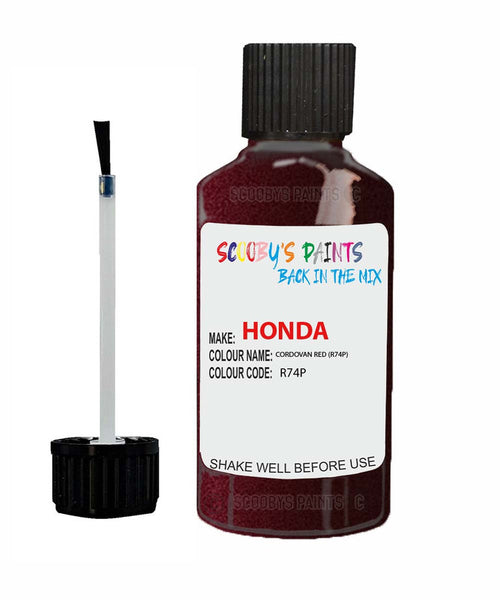 honda accord cordovan red code r74p touch up paint 1990 2005 Scratch Stone Chip Repair 