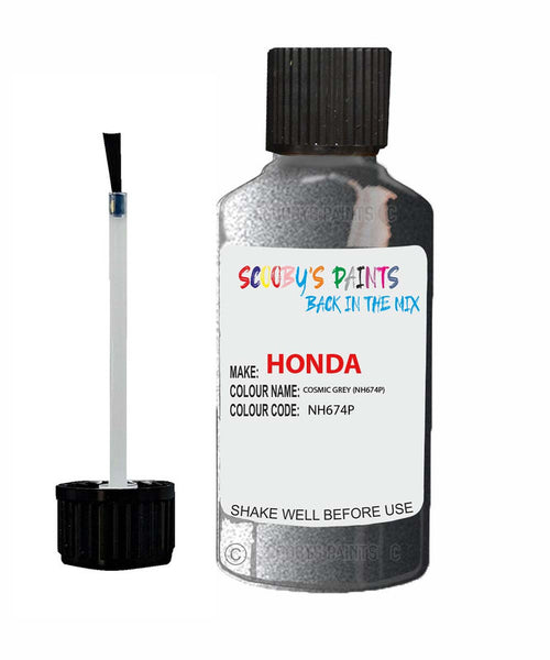 honda stream cosmic grey code nh674p touch up paint 2003 2008 Scratch Stone Chip Repair 