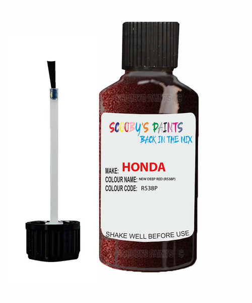 honda civic new deep red code r538p touch up paint 2009 2010 Scratch Stone Chip Repair 