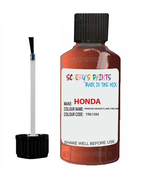 honda city premium orange flame code yr610m touch up paint 2014 2017 Scratch Stone Chip Repair 
