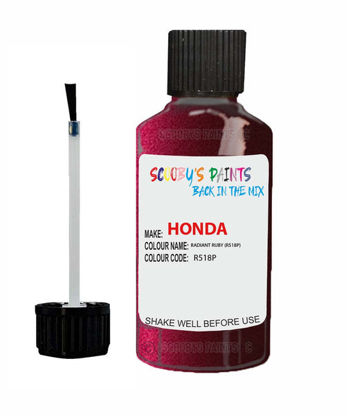 honda civic radiant ruby code r518p touch up paint 2001 2004 Scratch Stone Chip Repair 