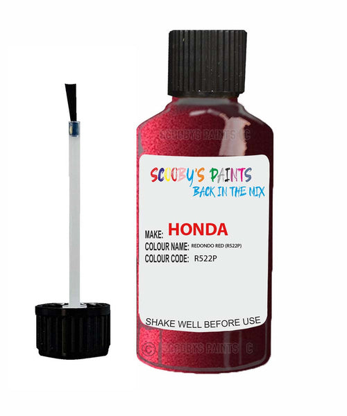 honda accord redondo red code r522p touch up paint 2003 2006 Scratch Stone Chip Repair 