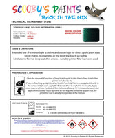Paint For Honda Accord Dk Emerald G87P-15 Car Touch Up Paint Scratch Repair