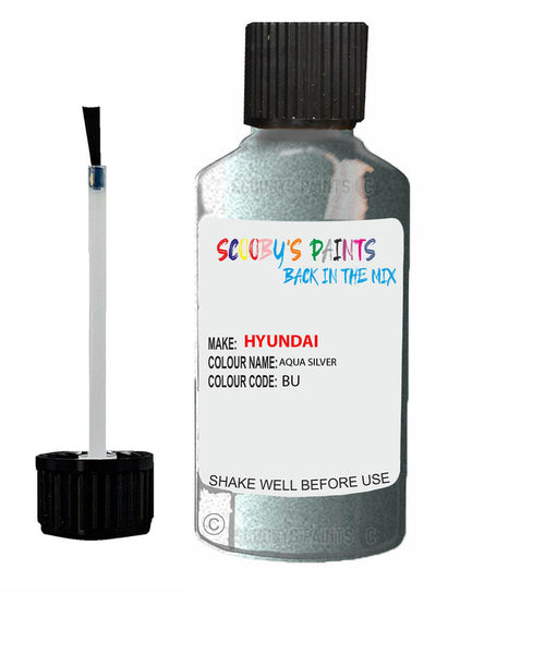 hyundai tucson aqua silver code bu touch up paint 2004 2010 Scratch Stone Chip Repair 
