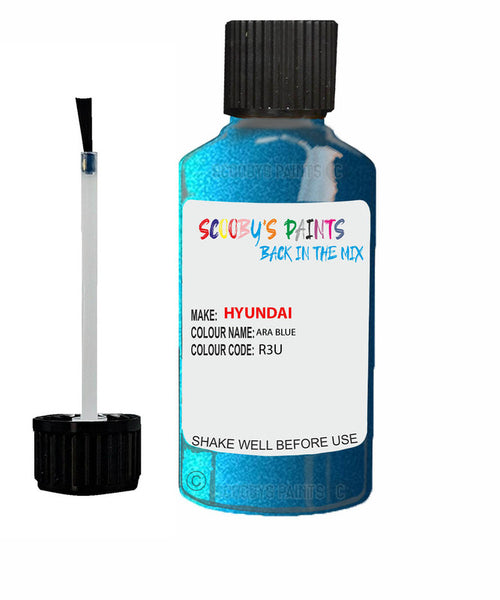 hyundai tucson ara blue code r3u touch up paint 2015 2018 Scratch Stone Chip Repair 