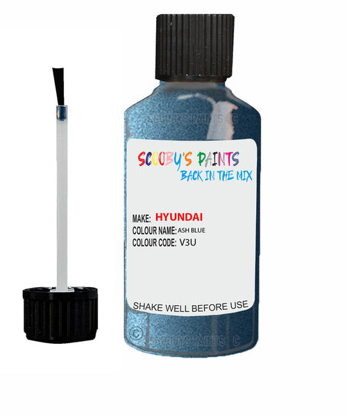 hyundai tucson ash blue code v3u v5u touch up paint 2015 2017 Scratch Stone Chip Repair 