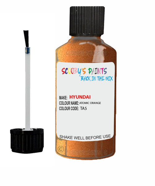 hyundai tucson atomic orange code ta5 touch up paint 2013 2016 Scratch Stone Chip Repair 