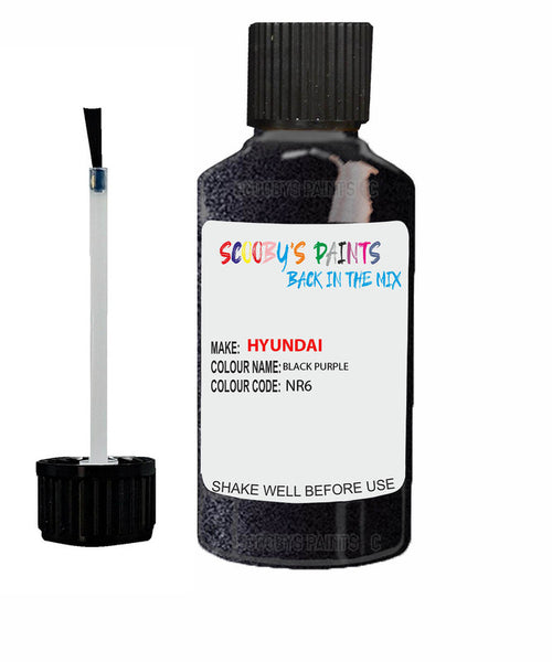 hyundai accent black purple code nr6 touch up paint 2014 2016 Scratch Stone Chip Repair 