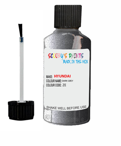 hyundai i20 dark grey code ze touch up paint 2009 2012 Scratch Stone Chip Repair 
