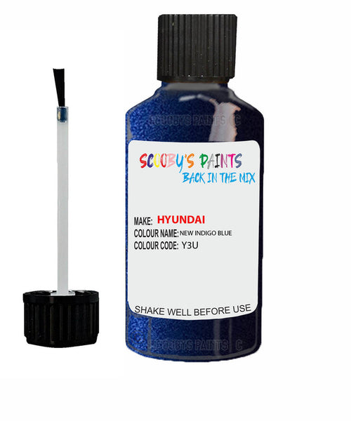 hyundai elantra new indigo blue code y3u touch up paint 2010 2014 Scratch Stone Chip Repair 