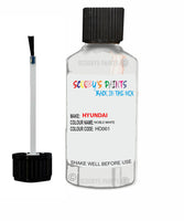 hyundai santa fe noble white code hd001 nw wt touch up paint 1998 2012 Scratch Stone Chip Repair 