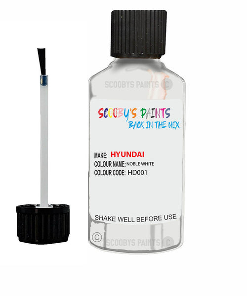 hyundai santa fe noble white code hd001 nw wt touch up paint 1998 2012 Scratch Stone Chip Repair 