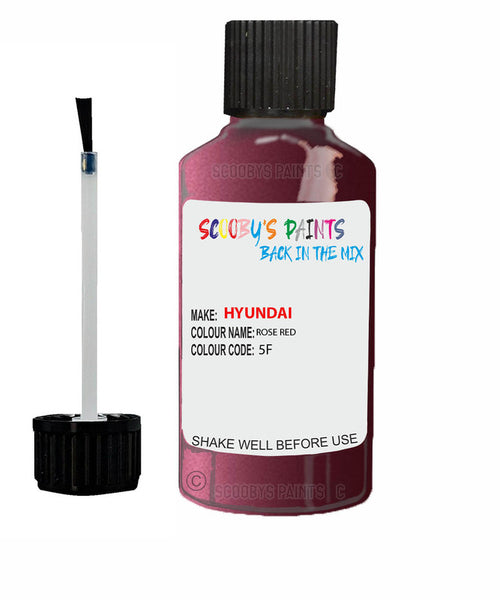 hyundai elantra rose red code 5f nr2 touch up paint 2006 2015 Scratch Stone Chip Repair 