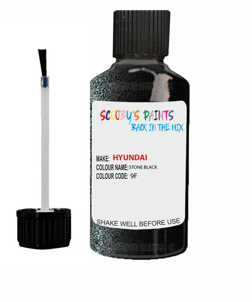 hyundai i10 stone black code 9f bg touch up paint 2008 2015 Scratch Stone Chip Repair 