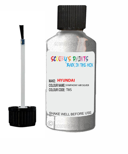 hyundai ioniq symphony air silver code t8s touch up paint 2015 2020 Scratch Stone Chip Repair 