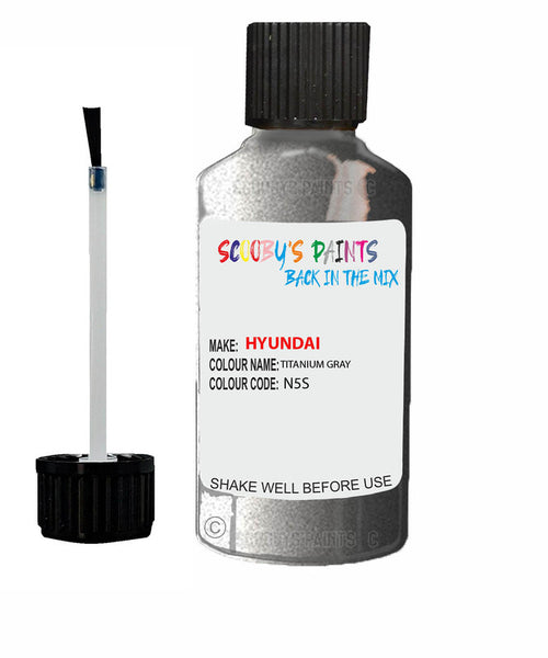 hyundai i30 titanium gray code n5s touch up paint 2010 2016 Scratch Stone Chip Repair 